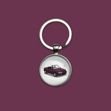 Porte-clés Peugeot 306 cabriolet prune porte-clefs