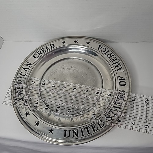 Vintage Wilton Zinn American Creed Teller 11" - Bild 13 von 15