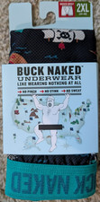 Duluth Trading Buck Naked Boxer Briefs Sz 2XL 44-46 Dark Blue w/ Pirate Ships