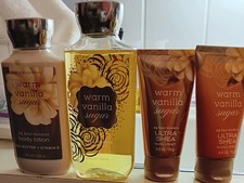 4 Piece Set Bath And Body Works Warm Vanilla Sugar