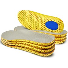 Unittype 4 Pairs Shoe Inserts for Men Women Memory Foam US 8-12, Beige