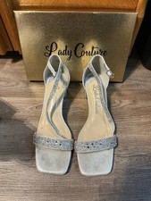 Lady Couture Wedding Shoes  Size 9  Silver