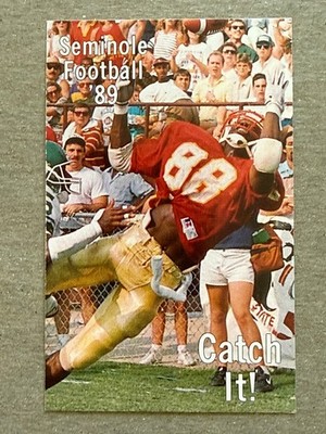 CFB 1989 FLORIDA STATE ST SEMINOLES Football Pocket Schedule College BUDWEISER