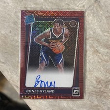 2021-22 Panini Donrus Optic Bones Hyland Rated Rookie Red Prizm Auto