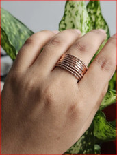 Set of 8 band ring, copper ring , stacking ring, unisex band ring, gift her ,TT1