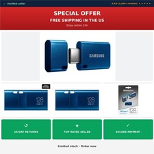 Samsung 128GB USB-C Flash Drive USB 3.2 Gen 1 Blue MUF-128DA/AM