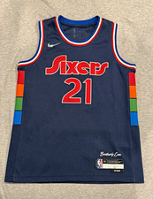 Joel Embiid Nike NBA Swingman Philadelphia 76ers Jersey Blue Size Youth Medium