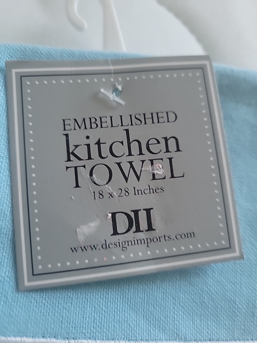 Kitchen Dish Hand Tea Towel Blue 18X28 Shrimp Fest Country Boil Cotton Seafood