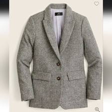 J. Crew Sommerset Blazer In Graphite English Wool Herringbone Size 4