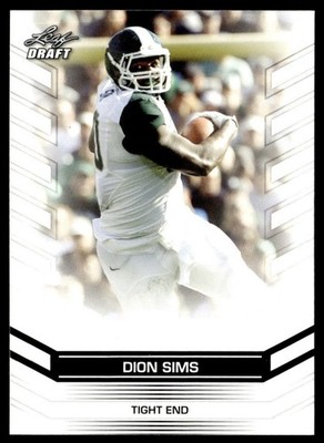 2013 Leaf Draft Dion Sims Michigan State Spartans #19