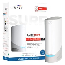 ARRIS S33 SURFboard DOCSIS 3.1 Multi-Gigabit Cable Modem 2.5 Gbps Ethernet Port