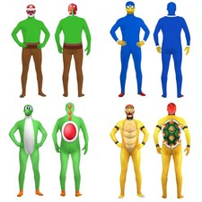 Vibrant Mario Yoshi Bowser Cosplay Costume Jumpsuit For Spectacular Stage