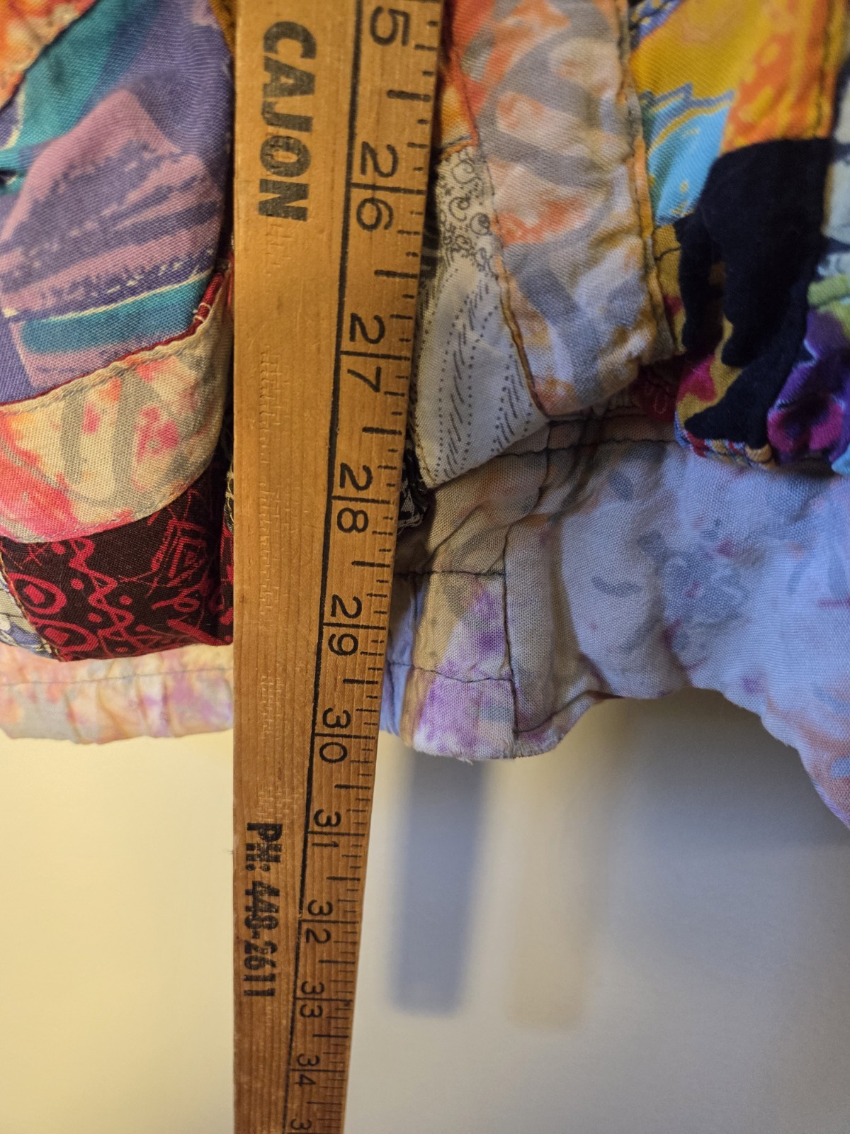 Vtg Boho Artistic Quilted Patchwork Oversized Emb… - image 5