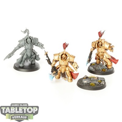 Adeptus Custodes - 3 Allarus Custodians - teilweise bemalt