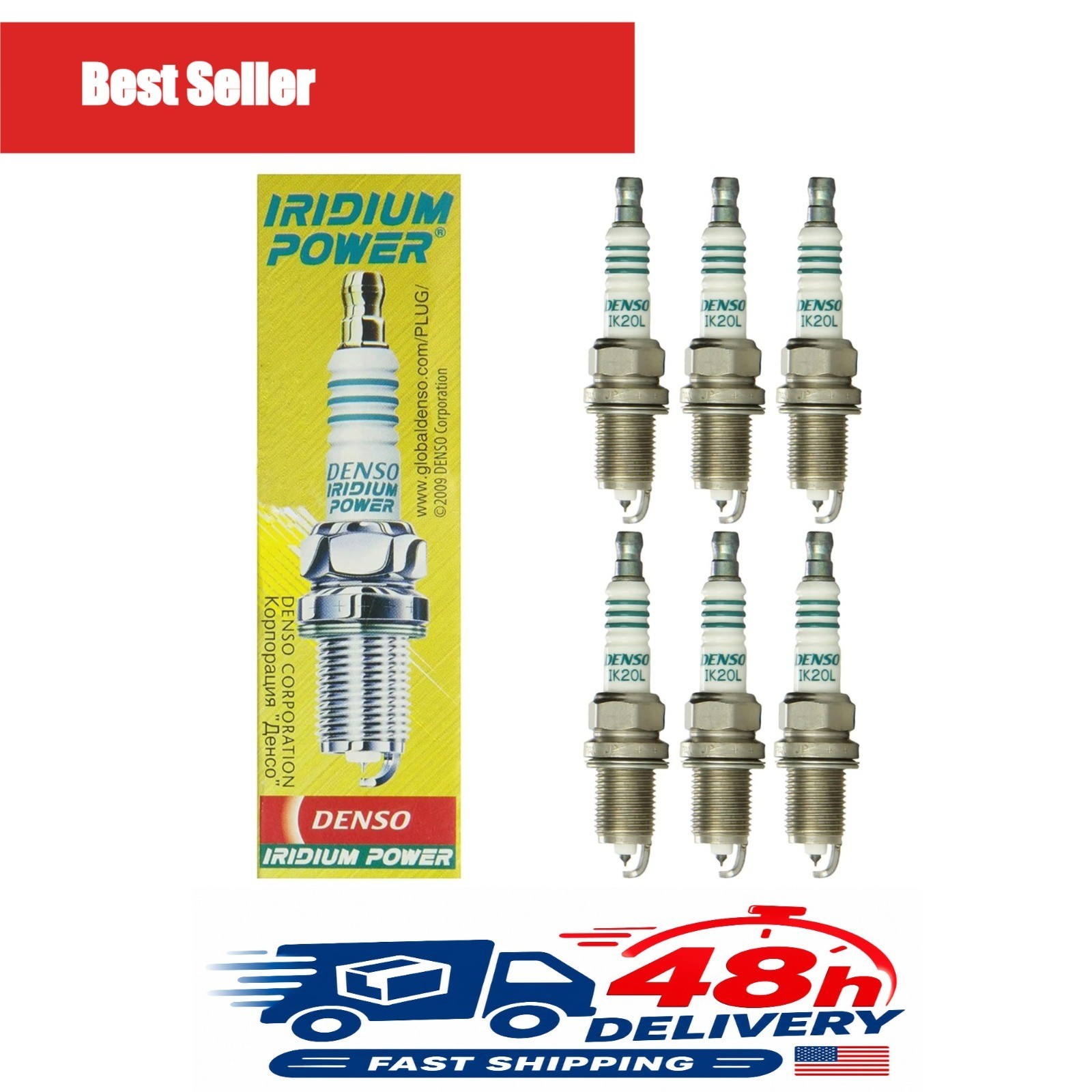 Denso Iridium Power Spark Plugs IK20L 5358 Set of 6 OEM Replacement