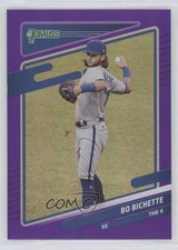 2021 Panini Donruss Variation Holo Purple Bo Bichette (The 6) #165 02sc