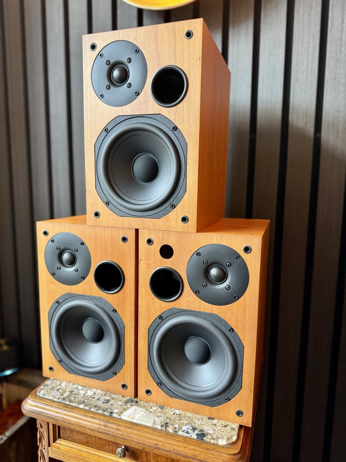 AVi ADM 9.1 T - Active “Slave” Speakers x3 – Factory AVi Build – Cherry – Rare