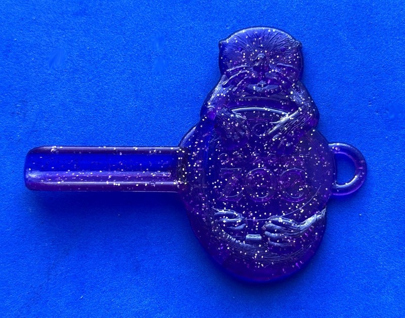 🔆Portland Oregon Zoo Purple Glitter Key 🗝️  🔆 Otter🦦