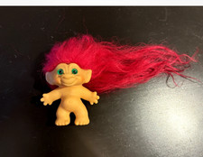 Unbranded 1960's Vintage Troll Doll 3 in- Red Hair, Green Eyes - A Beauty