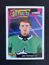 2020-21 Upper Deck UD Portraits Rookies - Jake Oettinger (RC) #P-86 Stars