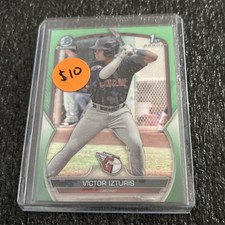2023 Bowman Chrome 1st Victor Izturis Green Refractor /99 #BCP-175