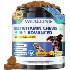 Dog Vitamins - 25-in-1 Dog Vitamins and Supplements Multivitamin with Glucosa...