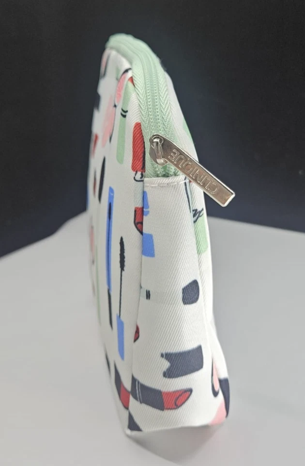 Bolsa de cosméticos Clinique x Kate Spade - blanca/verde - con cremallera - nueva Foto 4 de 4