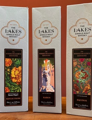 Set 3x The Lakes Single Malt The Whiskymakers Editions Kairos Reflection Equinox