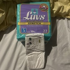 1 Sample 1997 Luvs Extra Large First Edition Barney 1997 Vintage Plastic Diapers