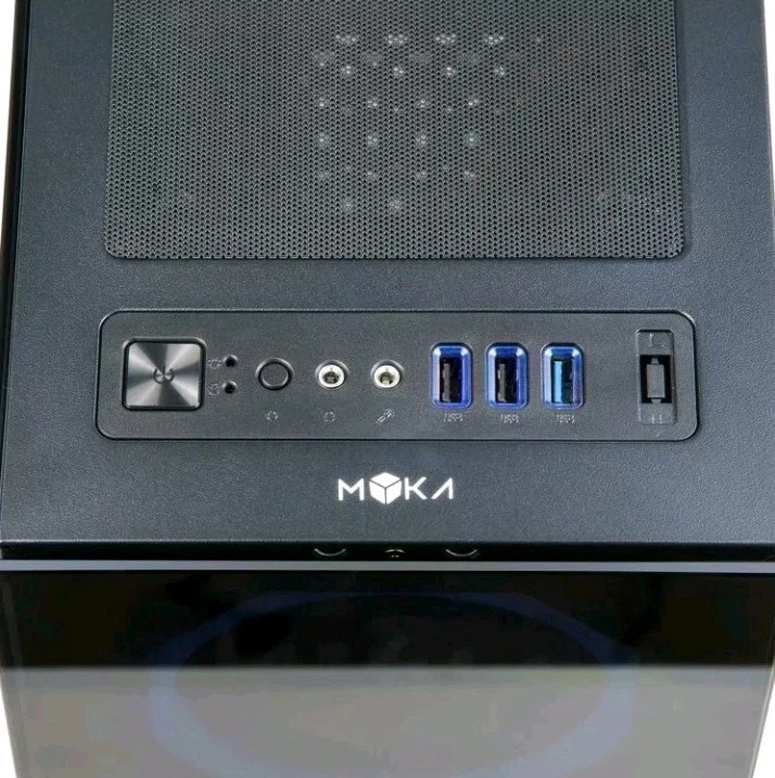 Case Gamign MYKA Cristal Atx 2 X USB2.0 1 USB 3.0 Ventole Halo Blu CG-C01B Zafir - Immagine 2 di 4