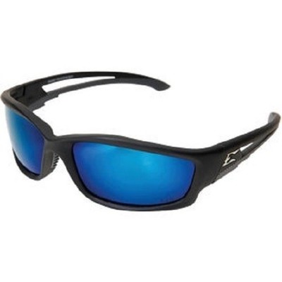 1-Edge Eyewear Kazbek Rubberized Matte Black Frame Safety Glasses Aqua Precision