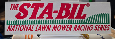 The Sta-Bil National Lawn Mower Racing Series 11'' Bumper Sticker Decal