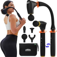2-in-1 Detachable Massage Gun Deep Tissue with Extension Handle  Body Back ...