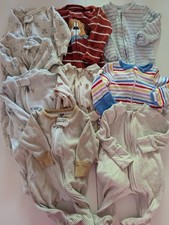 Newborn NB Baby Boy Sleeper One Piece Footed Pajamas LOT OF 9