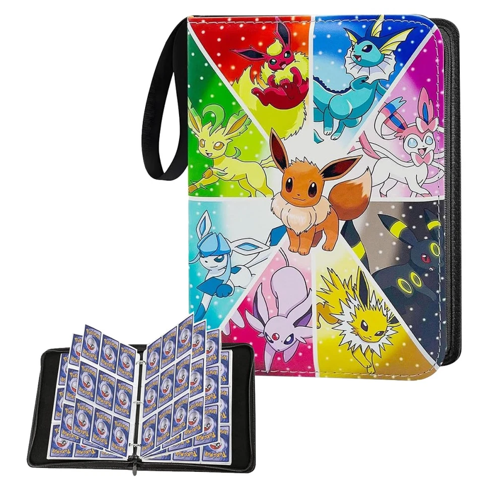 MARKENLOS Sammelalbum für 400~900 Pokemon Karten 4-9 Pocket Sammelmappe Ordner Heft NEU DE