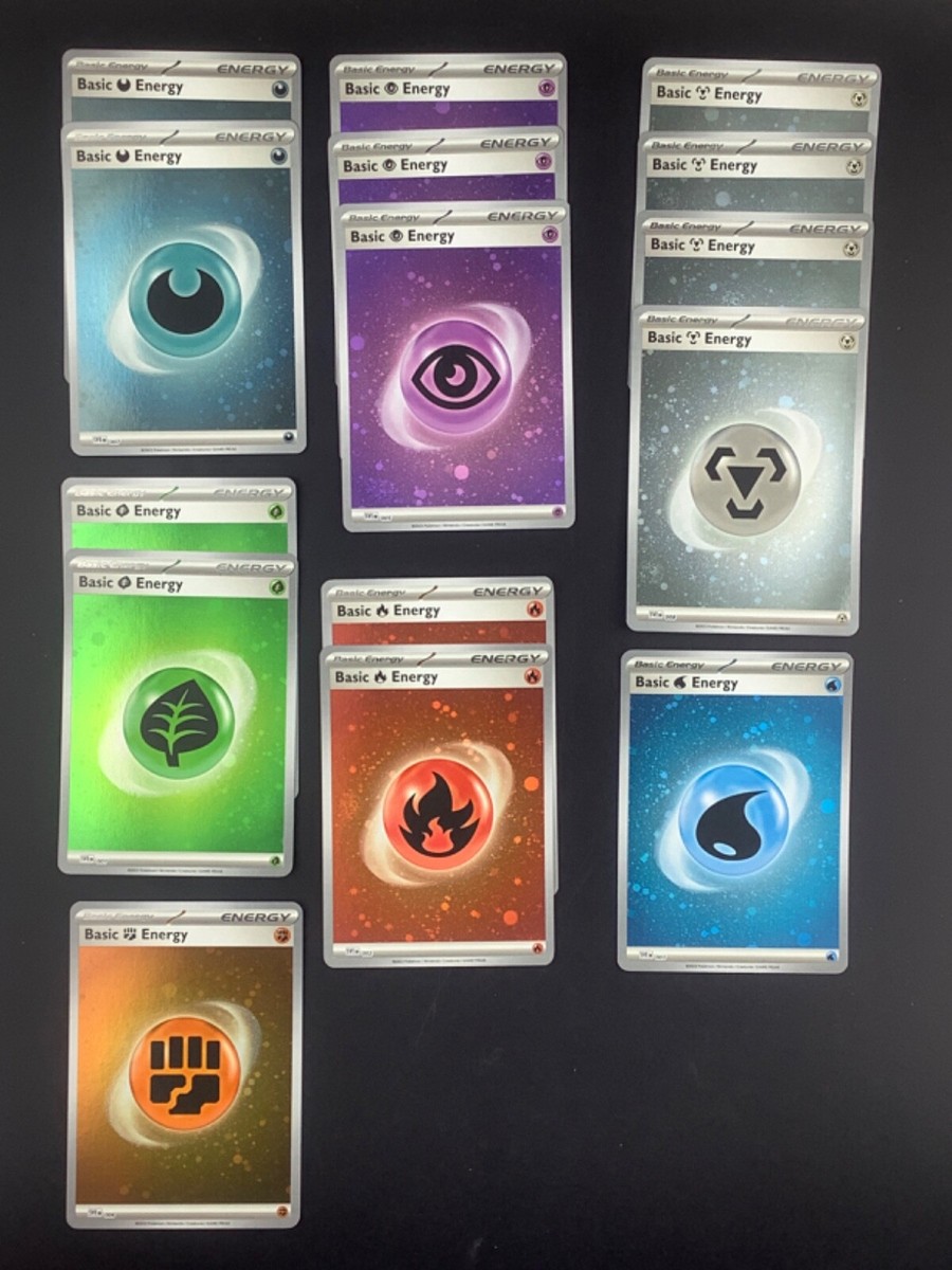 3 star basic energy pokemon card Pokémon TCG Basic Energy 001, 2, 3, 5, 6, 7, 8 Cosmos Holo Scarlet & Violet  151