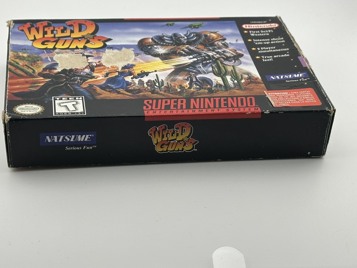 【新品未開封】SNES Wild Guns復刻版 NTSC VERSION Wild Guns Super Nintendo SNES No Manual (Damaged Faces on Box