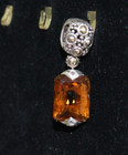 John Hardy Sterling and 18k & 725 Silver Batu Sari Cognac Quartz Pendant — photo 2