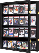 Baseball Card Display Case 24 Graded Sport Card Display Case Wall Mount