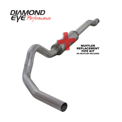 Diamond Eye KIT For 4in CB MFLR RPLCMENT PIPE SGL AL: 03-07 FORD 6.0L F250/F350
