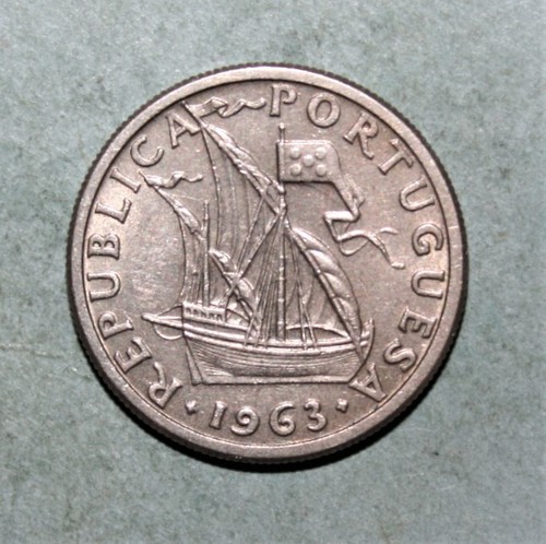 S11 - Portugal 2-1/2 Escudos 1963 Extremely Fine +++ Coin - Ship - 第 1/2 張圖片