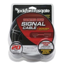 Rockford Fosgate RFI-20 20 ft. 2-Channel Twisted Pair RCA Interconnect Cable NEW
