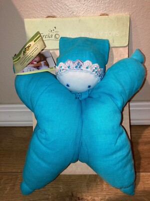 Blue Star Baby Doll Rattle Handmade Eco Friendly Toys Freia Lovey Toy