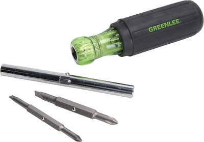 Greenlee 6-In-1 Multi-Tool Screwdriver With Flat, Phillips, Hex Bits