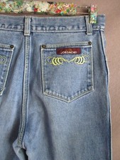 Jordache authentic vintage 70s made USA distressed destroyed jeans 30 32