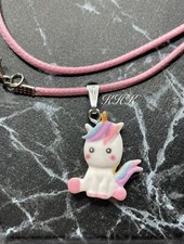 Pink Unicorn Necklace Pendant Chain Children’s Girls Fairytale Jewellery Present