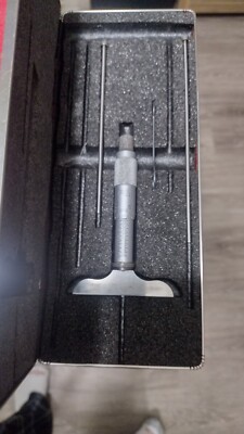 Used Starrett no. 440 0-3 inch Depth Micrometer/ With Case