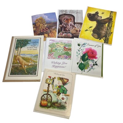 Vintage Greeting Cards Various Messages And Artists Craft Lot of 7 ...