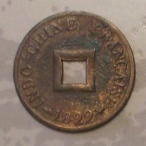 Frankreich Französisch Indochina - 2 Sapeque 1899 A - Bild 2 von 3