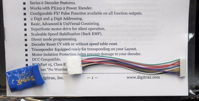 Décodeur de traction sonore 11 fonctions pour locomotive US échelle G